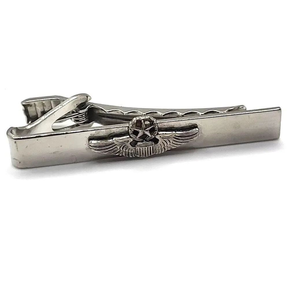Air Force Navigator Silver Tie Clip 2in